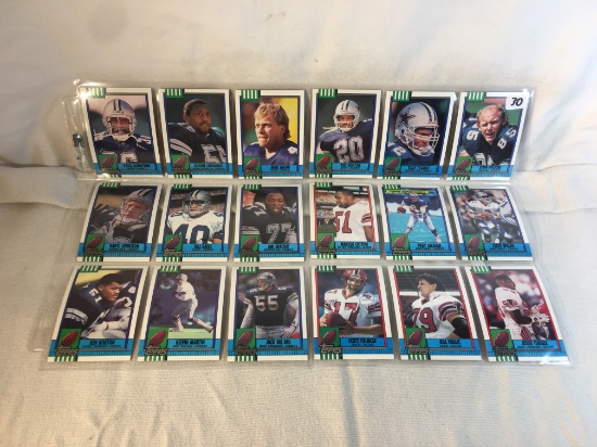 Lot of 18 Pcs Collector Vintage NFL Football Sport Trading Assorted Cards & Players - See Pictures