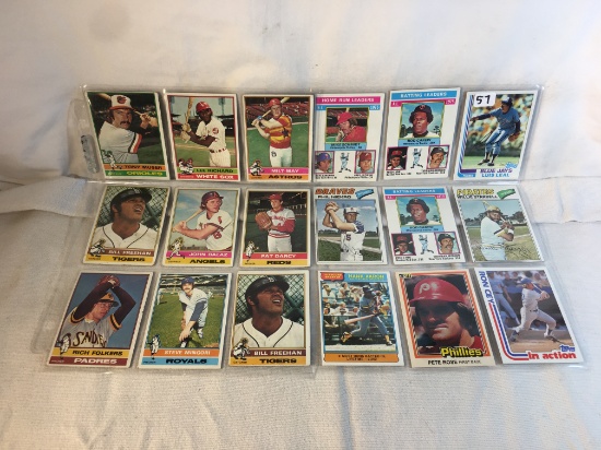 Lot of 18 Pcs Collector Vintage MLB Baseball Sport Trading Assorted Cards & Players -See Pictures