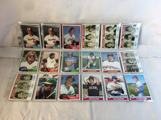 Lot of 18 Pcs Collector Vintage MLB Baseball Sport Trading assorted Cards & Players - See Pictures