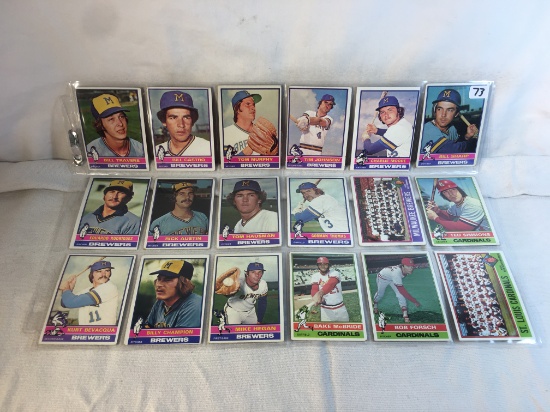 Lot of 18 Pcs Collector Vintage MLB Baseball Sport Trading assorted Cards & Players - See Pictures