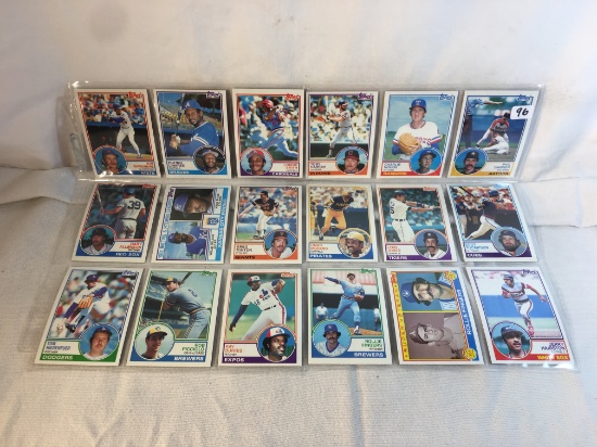 Lot of 18 Pcs Collector Vintage MLB Baseball Sport Trading assorted Cards & Players - See Pictures