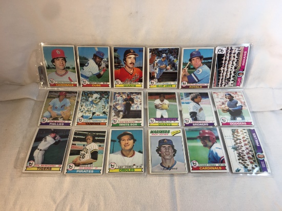 Lot of 18 Pcs Collector Vintage MLB Baseball Sport Trading Assorted Cards and Players - See Pictures