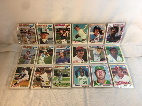 Lot of 18 Pcs Collector Vintage MLB Baseball Sport Trading Assorted Cards and Players - See Pictures