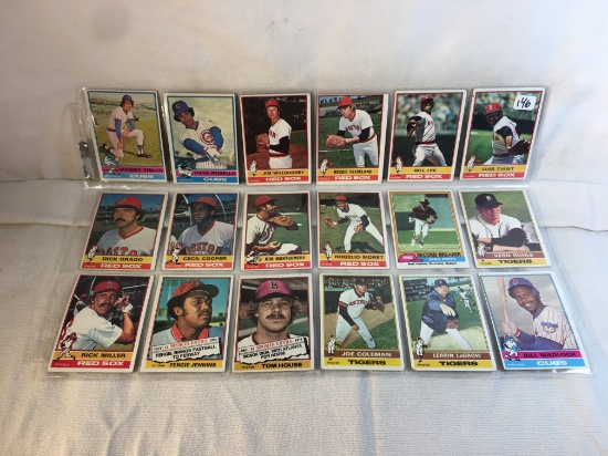 Lot of 18 Pcs Collector Vintage MLB Baseball Sport Trading Assorted Cards and Players - See Pictures