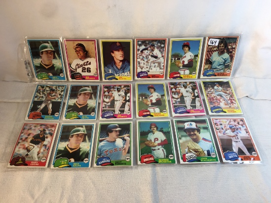 Lot of 18 Pcs Collector Vintage MLB Baseball Sport Trading Assorted Cards and Players - See Pictures