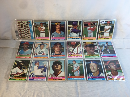 Lot of 18 Pcs Collector Vintage MLB Baseball Sport Trading Assorted Cards and Players - See Pictures