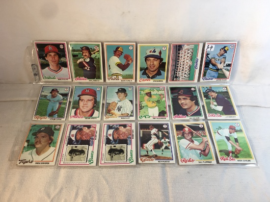 Lot of 18 Pcs Collector Vintage MLB Baseball Sport Trading Assorted Cards and Players - See Pictures