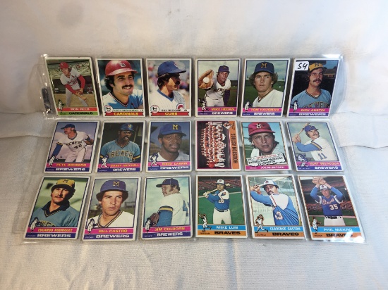 Lot of 18 Pcs Collector Vintage MLB Baseball Sport Trading Assorted Cards and Players - See Pictures
