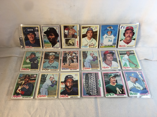 Lot of 18 Pcs Collector Vintage MLB Baseball Sport Trading Assorted Cards and Players - See Pictures