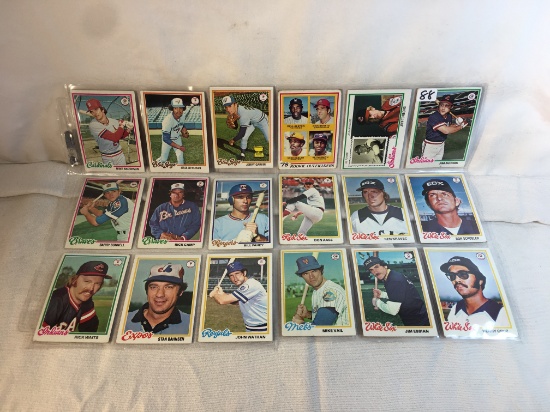 Lot of 18 Pcs Collector Vintage MLB Baseball Sport Trading Assorted Cards and Players - See Pictures