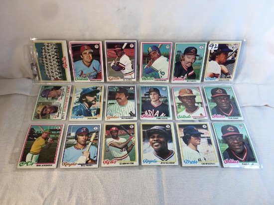 Lot of 18 Pcs Collector Vintage MLB Baseball Sport Trading Assorted Cards and Players - See Pictures