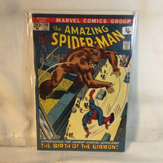 Collector Vintage Marvel Comics The Amazing Spider-man Comic Book No.110