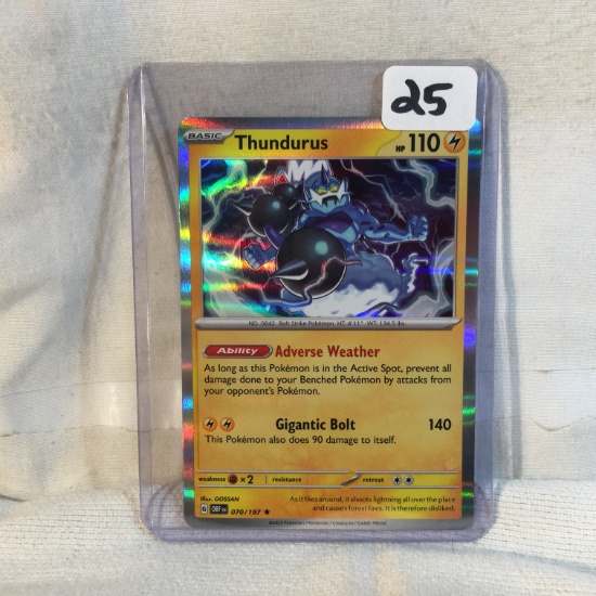 Collector Modern 2023 Pokemon TCG Basic Thunderus 070/197 Holo Trading Card