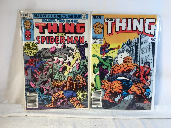 Lot of 2 Collector Vintage Marvel Comics The Thing Comic Books No.5.90.