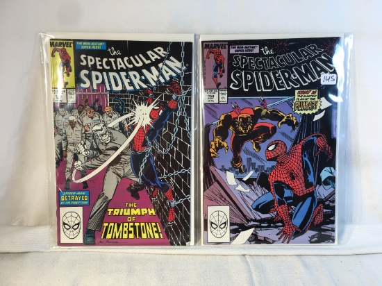 Lot of 2 Collector Vintage Marvel Comics The Spectacular Spider-Man Comic Books No.154.155.
