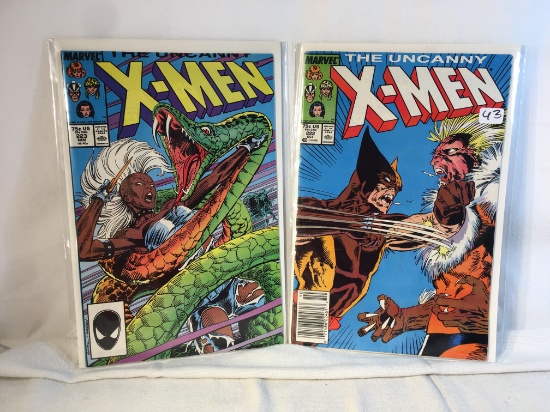 Lot of 2 Collector Vintage Marvel Comics X-Men Comic Books No.222.223.