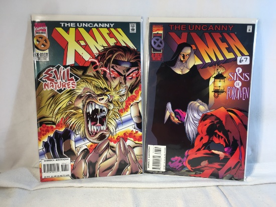 Lot of 2 Collector Vintage Marvel Comics The Uncanny X-Men Comic Books No.327.326.