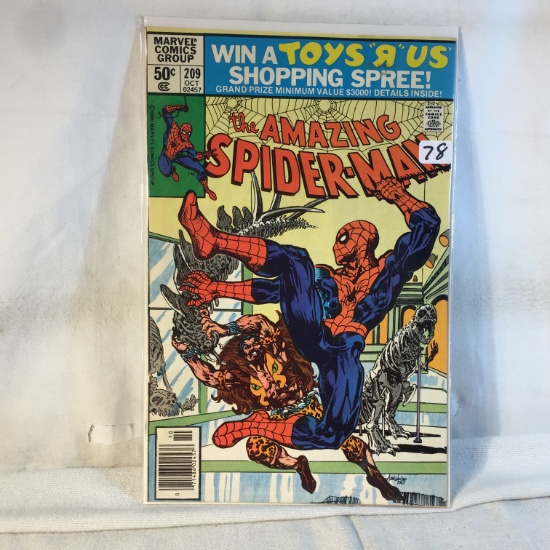 Collector Vintage Marvel Comics The Amazing Spider-man Comic Book No.209