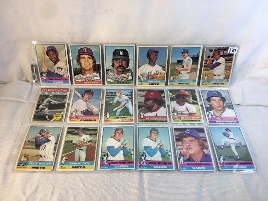 Lot of 18 Pcs Collector Vintage MLB Baseball Sport Trading Assorted Cards and Players - See Pictures