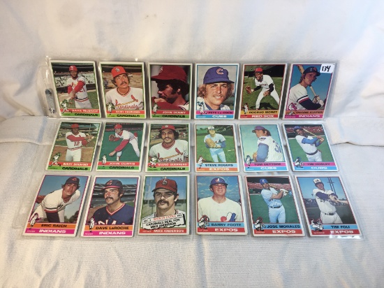 Lot of 18 Pcs Collector Vintage MLB Baseball Sport Trading Assorted Cards and Players - See Pictures