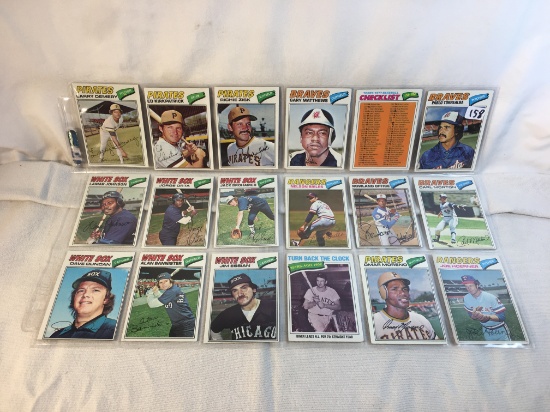 Lot of 18 Pcs Collector Vintage MLB Baseball Sport Trading Assorted Cards and Players - See Pictures