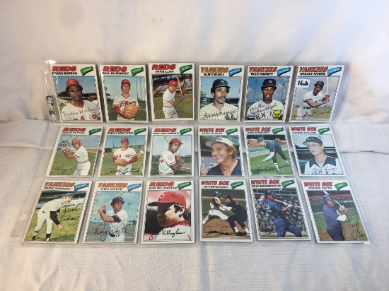 Lot of 18 Pcs Collector Vintage MLB Baseball Sport Trading Assorted Cards and Players - See Pictures