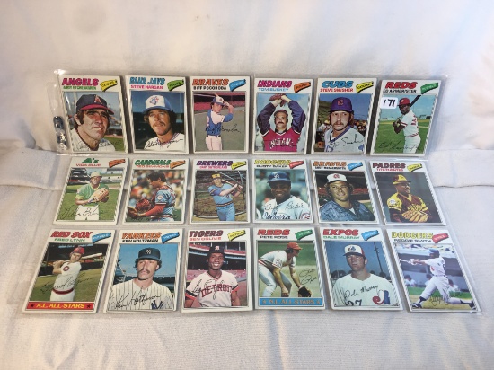 Lot of 18 Pcs Collector Vintage MLB Baseball Sport Trading Assorted Cards and Players - See Pictures
