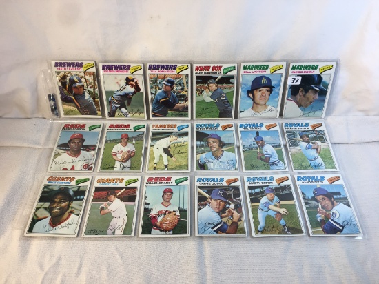 Lot of 18 Pcs Collector Vintage MLB Baseball Sport Trading Assorted Cards and Players - See Pictures