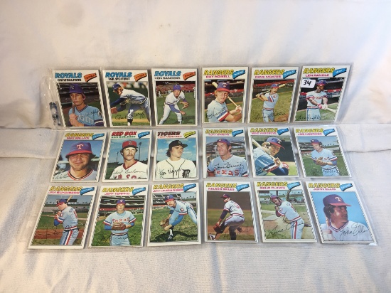 Lot of 18 Pcs Collector Vintage MLB Baseball Sport Trading Assorted Cards and Players - See Pictures