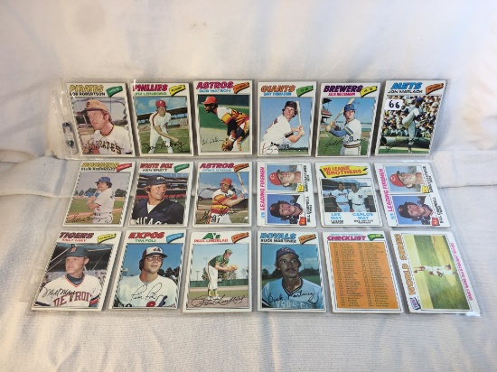 Lot of 18 Pcs Collector Vintage MLB Baseball Sport Trading Assorted Cards and Players - See Pictures