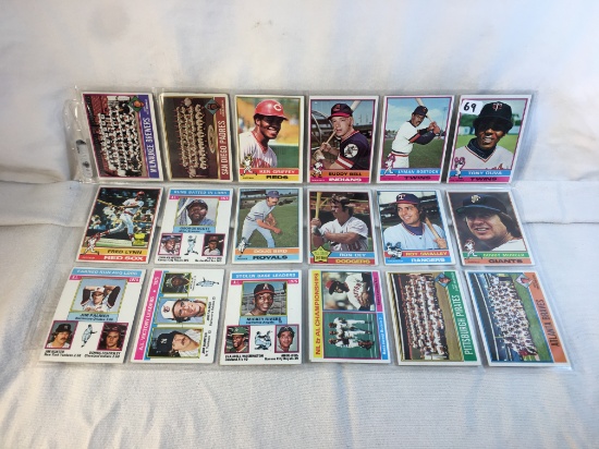 Lot of 18 Pcs Collector Vintage MLB Baseball Sport Trading Assorted Cards and Players - See Pictures