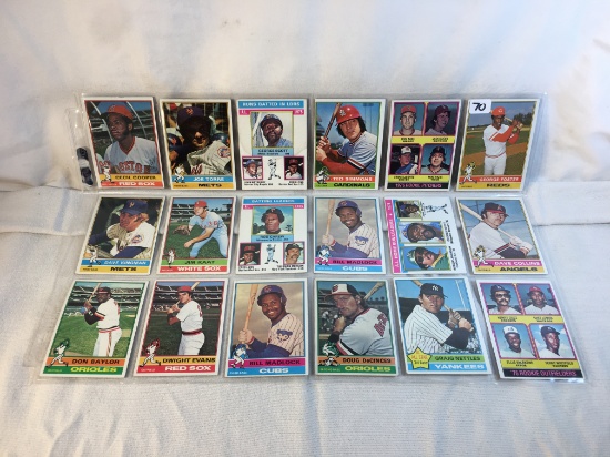 Lot of 18 Pcs Collector Vintage MLB Baseball Sport Trading Assorted Cards and Players - See Pictures