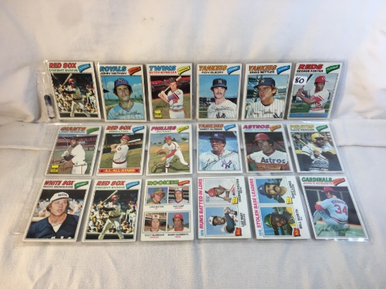 Lot of 18 Pcs Collector Vintage MLB Baseball Sport Trading Assorted Cards and Players - See Pictures