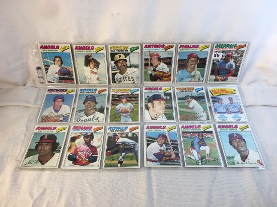 Lot of 18 Pcs Collector Vintage MLB Baseball Sport Trading Assorted Cards and Players - See Pictures