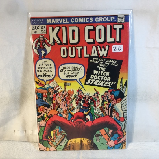 Collector Vintage Marvel Comics Kid Colt Outlaw Comic Book No.178