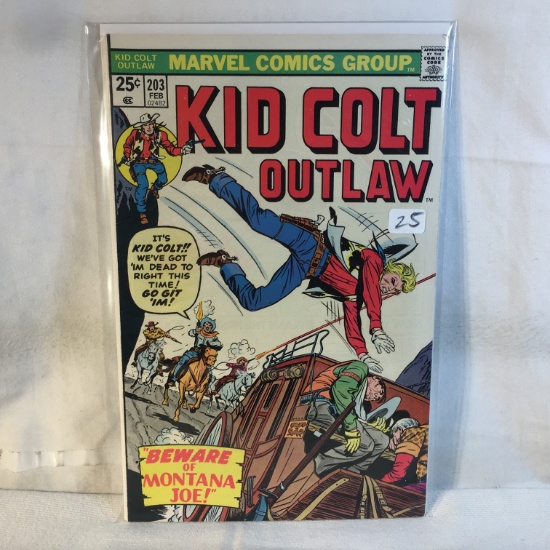 Collector Vintage Marvel Comics Kid Colt Outlaw Comic Book No.203