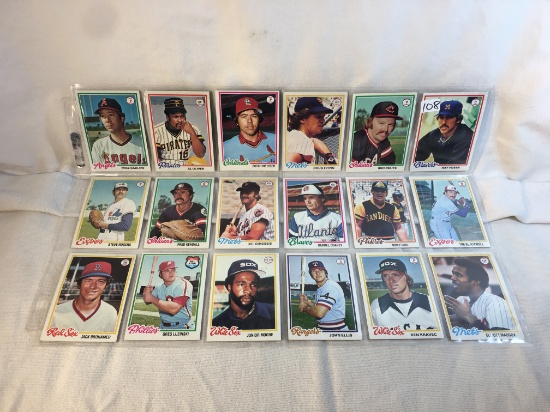 Lot of 18 Pcs Collector Vintage MLB Baseball Sport Trading Assorted Cards and Players - See Pictures