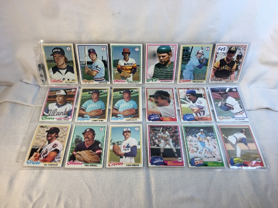 Lot of 18 Pcs Collector Vintage MLB Baseball Sport Trading Assorted Cards and Players - See Pictures