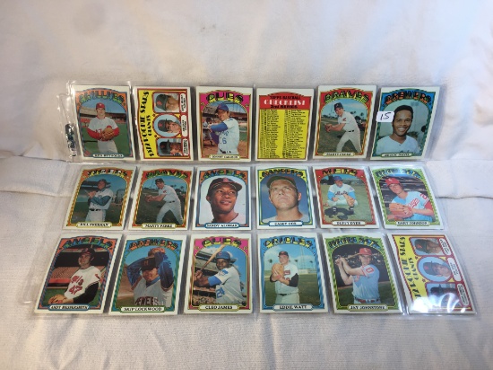 Lot of 18 Pcs Collector Vintage MLB Baseball Sport Trading Assorted Cards and Players - See Pictures