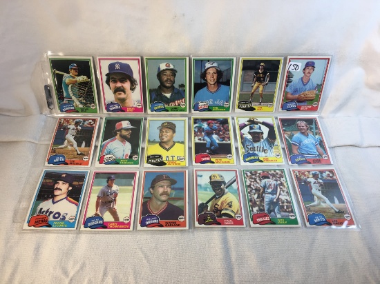 Lot of 18 Pcs Collector Vintage MLB Baseball Sport Trading Assorted Cards and Players - See Pictures