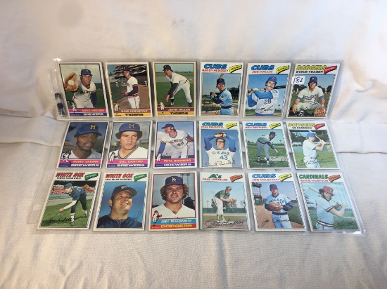 Lot of 18 Pcs Collector Vintage MLB Baseball Sport Trading Assorted Cards and Players - See Pictures