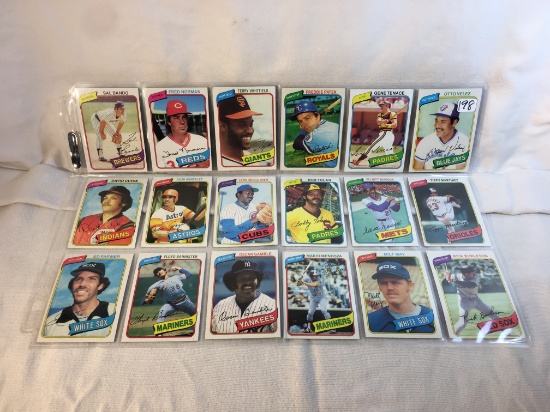 Lot of 18 Pcs Collector Vintage MLB Baseball Sport Trading Assorted Cards and Players - See Pictures
