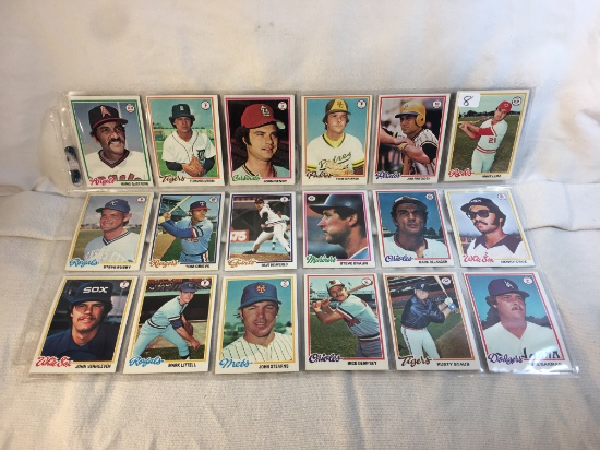 Lot of 18 Pcs Collector Vintage MLB Baseball Sport Trading Assorted Cards and Players - See Pictures