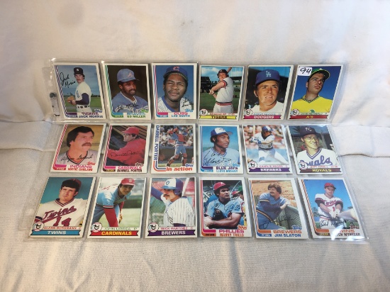 Lot of 18 Pcs Collector Vintage MLB Baseball Sport Trading Assorted Cards and Players - See Pictures