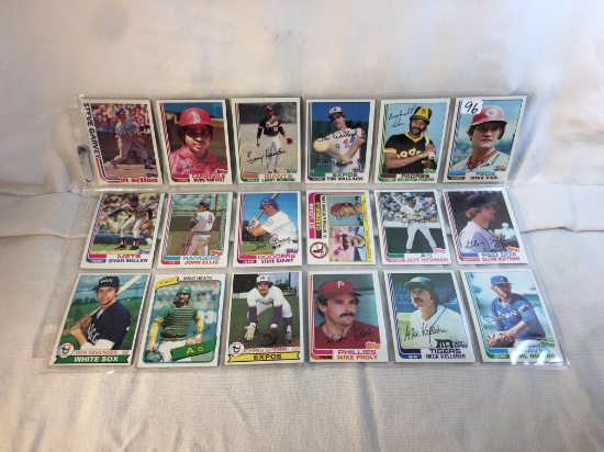 Lot of 18 Pcs Collector Vintage MLB Baseball Sport Trading Assorted Cards and Players - See Pictures