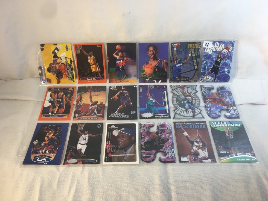 Lot of 18 Pcs Collector Modern NBA Basketball Sport Trading Assorted Cards & Players - See Pictures