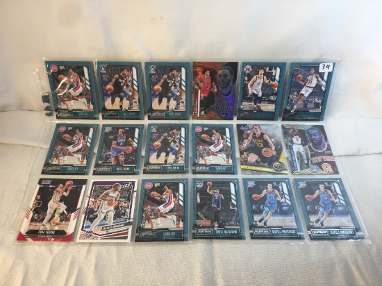 Lot of 18 Pcs Collector Modern NBA Basketball Sport Trading Assorted Cards & Players - See Pictures