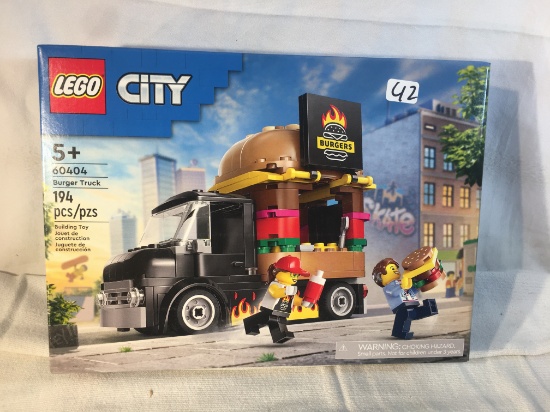 Collector NIB LEGO City 60404 Burger Truck 194 Pcs Building Lego Toy Sz: 10.5x7.5" - See Photos