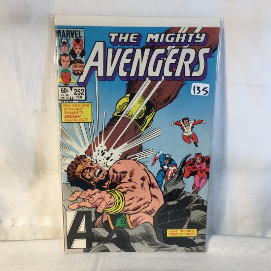 Collector Vintage Marvel Comics The Mighty Avengers Comic Book No.252
