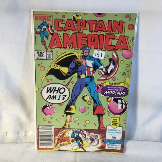 Collector Vintage Marvel Comics Captain America Comic Books No.307